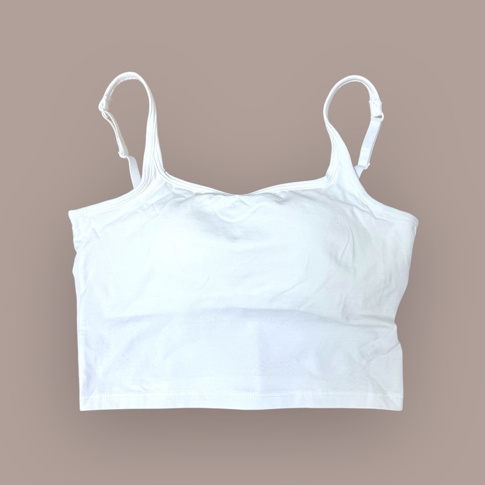 White X-small Cropped Tank Top